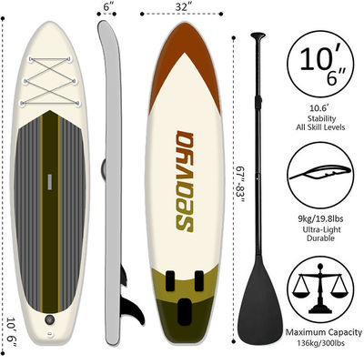 Soft Top Inflatable Sup Board Stand Up Paddle Board For 1-2 People